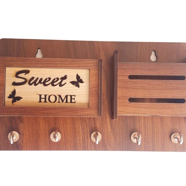Sweet Home Butterfly Wooden Phone Stand & Keyholder