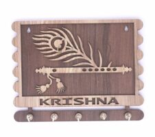 Krishna Wooden Keyholder
