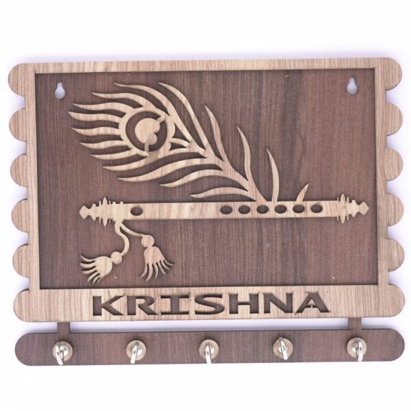 Krishna Wooden Keyholder