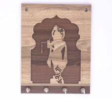 Krishna Idol Wooden Keyholder