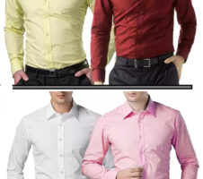 Combo of 4 Casual Shirts for Men (Multicolor, S)