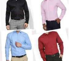 Combo of 4 Casual Shirts for Men (Multicolor, S)