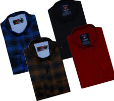 Combo of 4 Casual Shirts for Men (Multicolor, S)