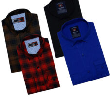 Combo of 4 Casual Shirts for Men (Multicolor, S)