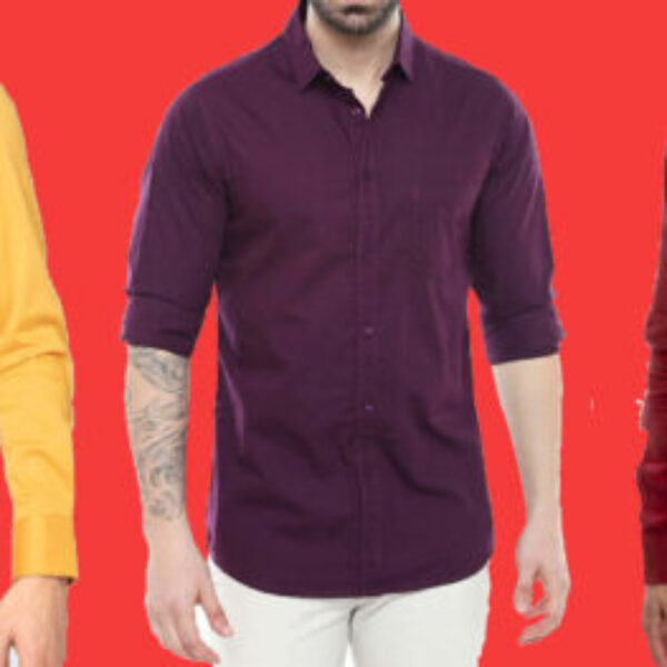 Combo of 3 Casual Men's Shirts (Multicolor, S)