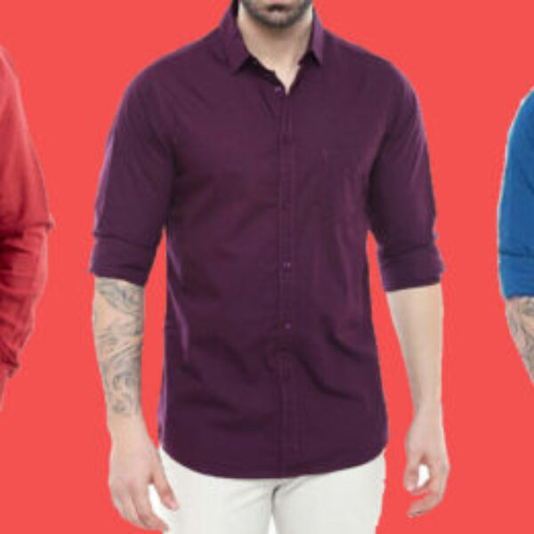 Combo of 3 Casual Men's Shirts (Multicolor, S)