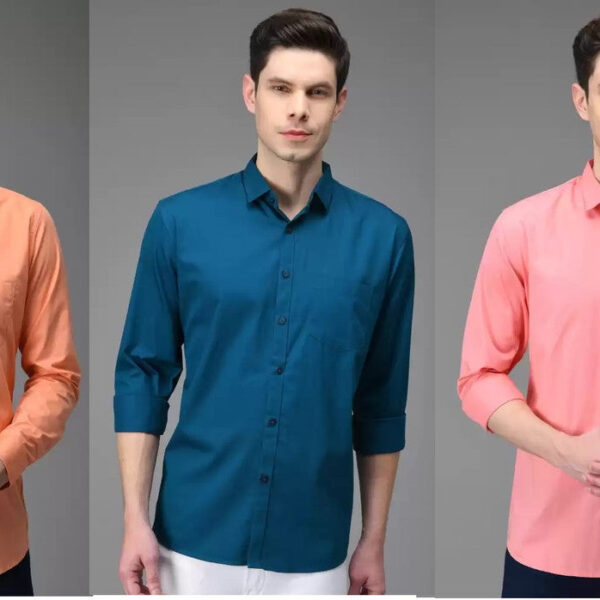 Combo of 3 Casual Men's Shirts (Multicolor, S)