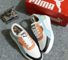 Sneakers for Men (White & Sky Blue, 6)