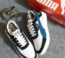 Sneakers for Men (White & Teal, 6)