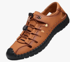 Men's Casual Sandals | Comfortable Slip-On Design (Tan, 6)