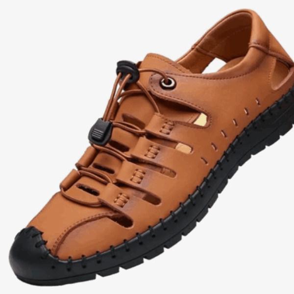 Men's Casual Sandals | Comfortable Slip-On Design (Tan, 6)