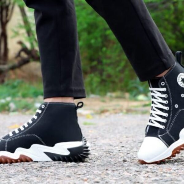 VATELIO Men's Black Comfortable & Lightweight Lace-Ups Casual Shoes 6