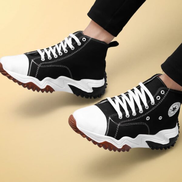 VATELIO Men's Black Comfortable & Lightweight Lace-Ups Casual Shoes 6