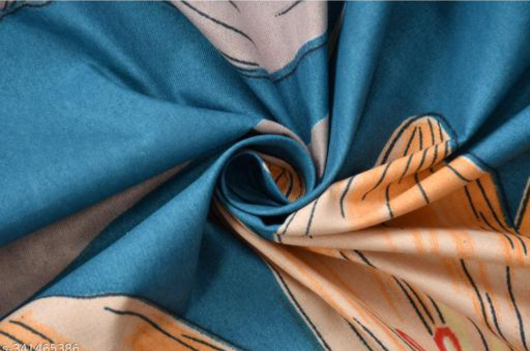 1746180863164-87 Super Soft Glace Cotton All Round Elastic Fitted Double Bed Bedsheet with 2 Pillow Covers-72x78x8 20027