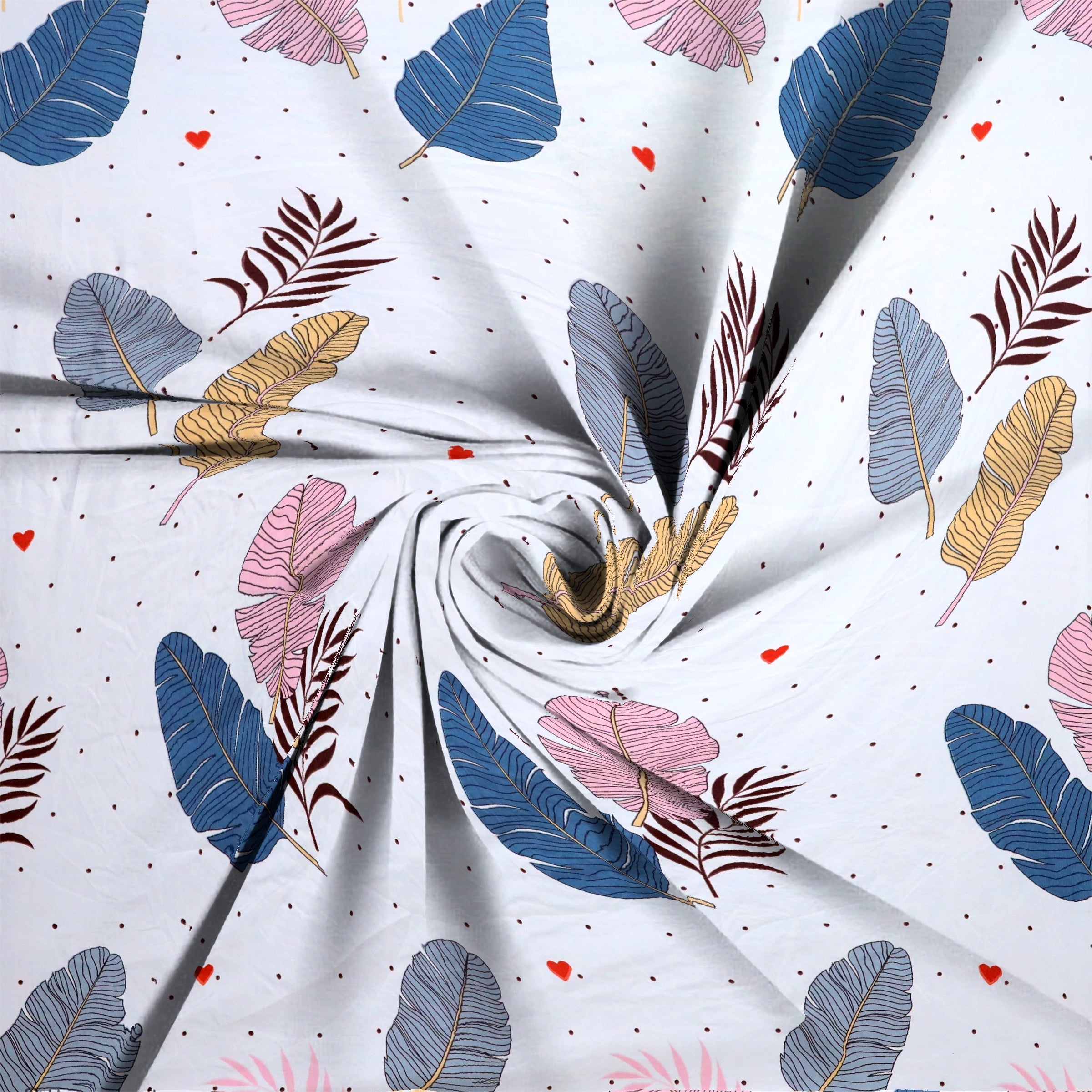 1746180863266-49 Super Soft Glace Cotton All Round Elastic Fitted Double Bed Bedsheet with 2 Pillow Covers-72x78x8 20027