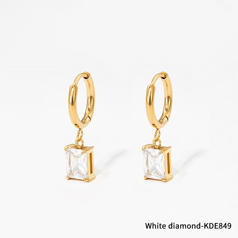 1a40148c-01d7-4af3-91c8-4582fc1fbad6 European And American Niche Normcore Bag Zircon Stainless Steel Geometric Simple Earrings For Women 3080