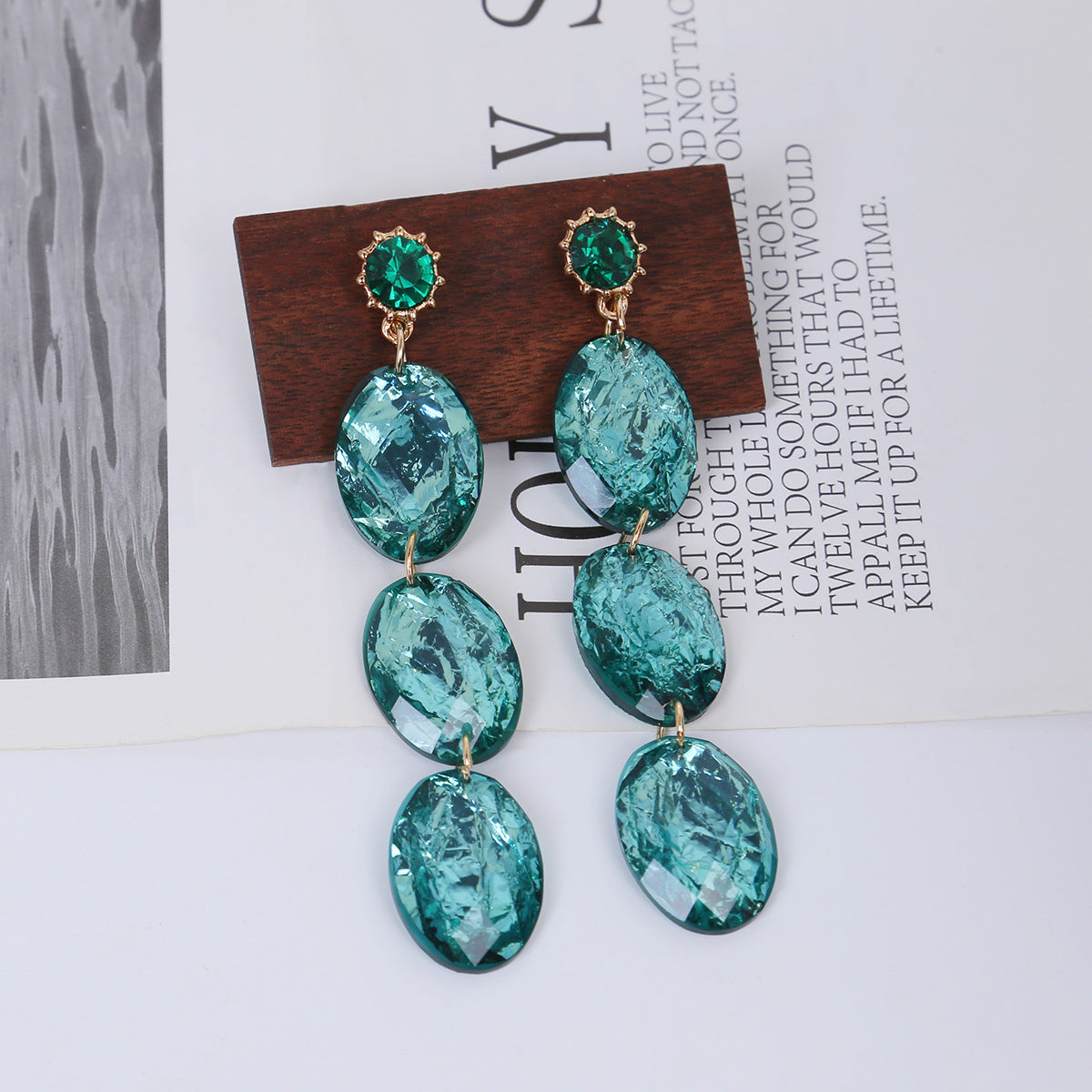 1bcabb35-c9e5-4637-a49e-1ed51c99e2bb Silver Needle Vintage Geometric Ellipse Earrings My Store