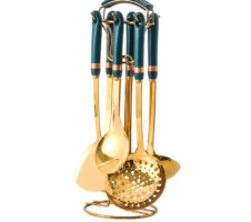 Stainless Steel Kitchen Utensils with Ceramic Handles