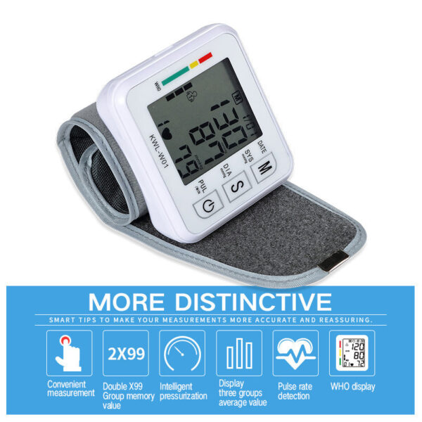 Blood Pressure BP Monitor Automatic Arterial Tensiometro Sphygmomanometer