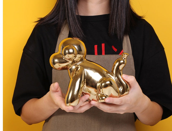 4449dfa6-deed-47a5-adcf-97f315c42138 Modern Simple Elephant Monkey Ornaments In Northern Europe 3080