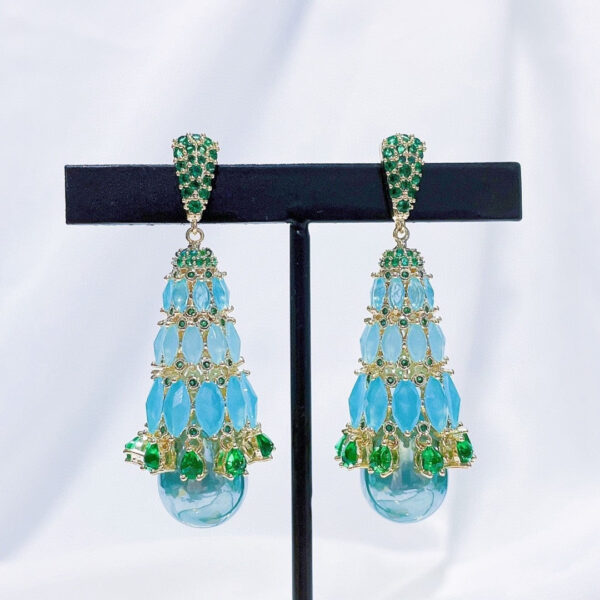 Ladies European And American Micro-set Zircon Earrings