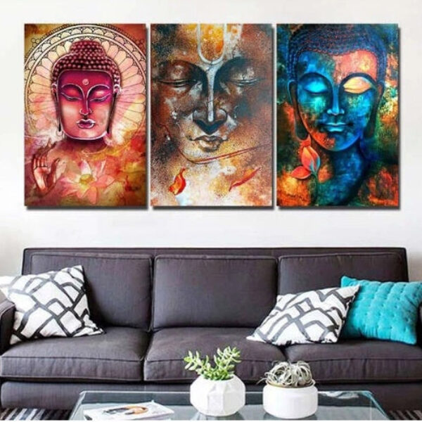 Buddha triple decorative painting