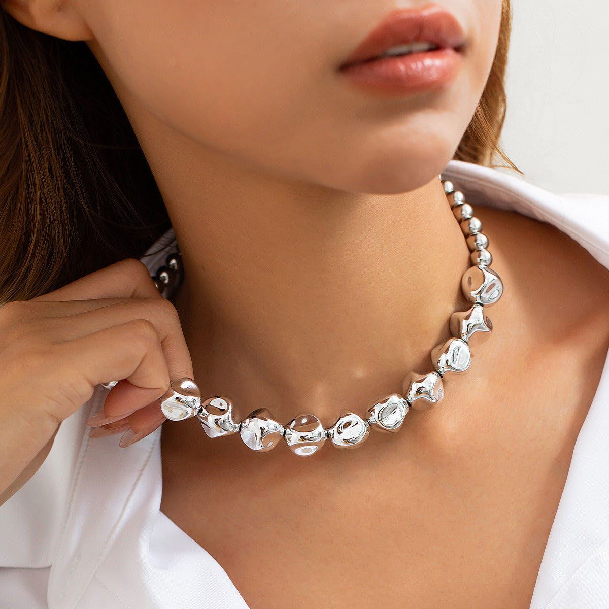 5809605e-85b3-4cfc-bfbe-61af5b927ed5 Fashion Irregular CCB Necklace Suit Geometric My Store