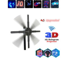 Upgraded Naked Eye 3D Holographic Advertising Machine Fan Screen Support Lmage Video Store Bar Party Advertising Display