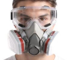 Original 6200 Reusable Respirator Half Face Cover Gas Mask With Fog-proof Glasses For Painting Spray Polishing Work Safety Smoke