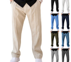 Men's Trousers Sports Casual Loose Straight Pants With Drawstring Design Clothing