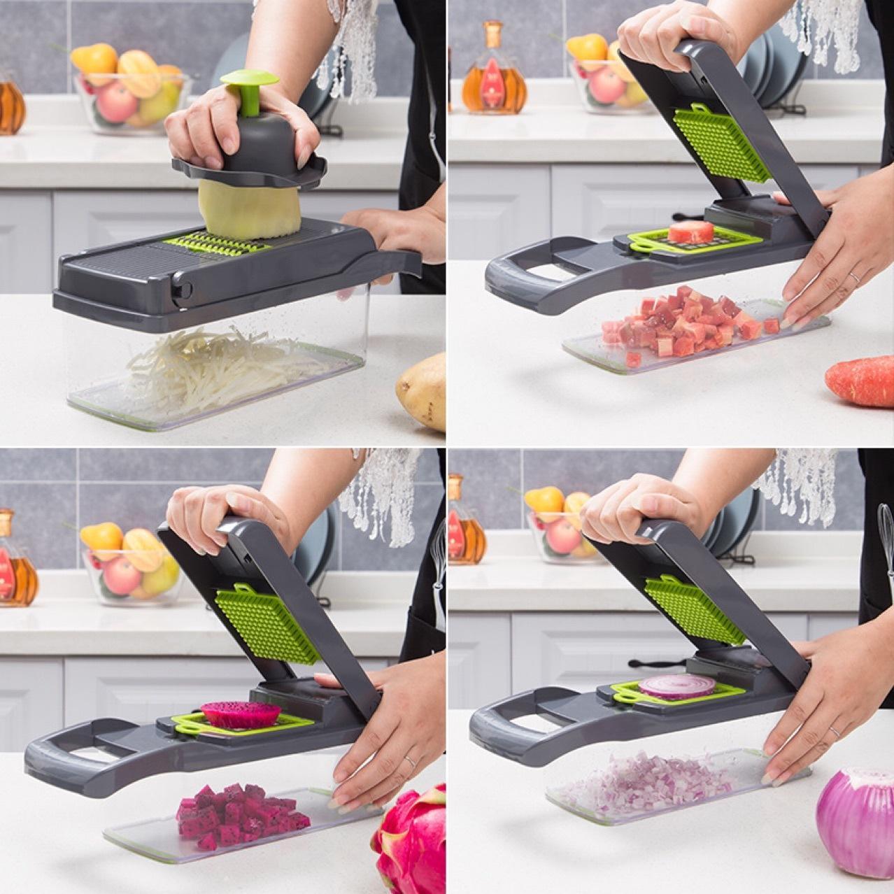 Featured image for '12 In 1 Manual Vegetable Chopper Kitchen Gadgets Food Chopper Onion Cutter Vegetable Slicer' 12 In1 Manual Vegetable Chopper Kitchen Gadgets Food Chopper Onion Cutter Vegetable Slicer - Image 7