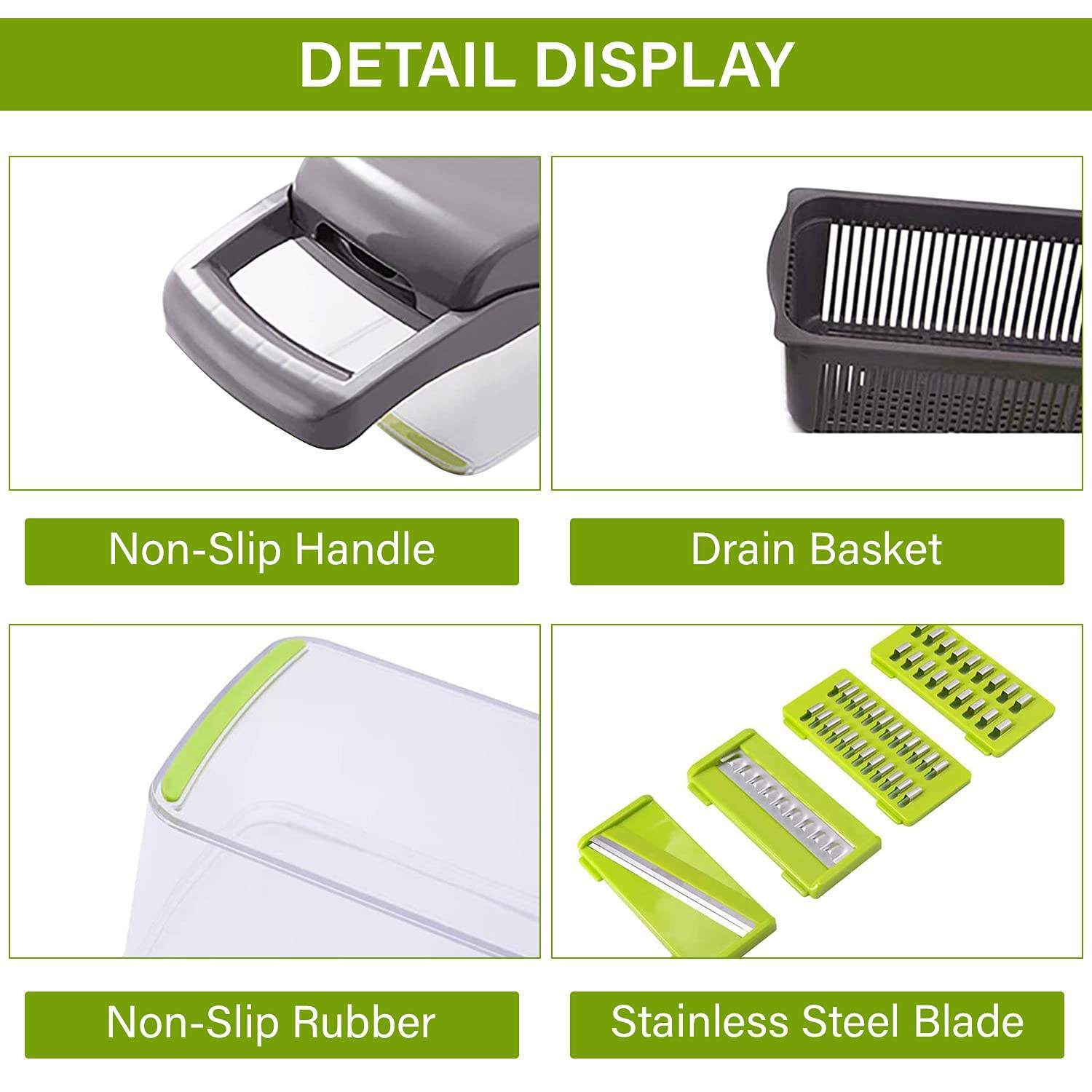 Featured image for '12 In 1 Manual Vegetable Chopper Kitchen Gadgets Food Chopper Onion Cutter Vegetable Slicer' 12 In1 Manual Vegetable Chopper Kitchen Gadgets Food Chopper Onion Cutter Vegetable Slicer - Image 3