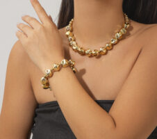 Fashion Irregular CCB Necklace Suit Geometric