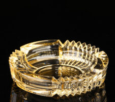 Creative Gold Oversized Crystal Glass Ashtray