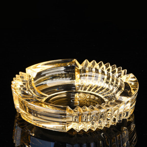 Creative Gold Oversized Crystal Glass Ashtray