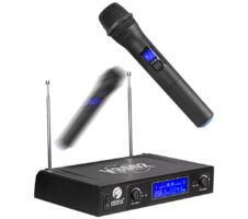 One With Two Handheld Wireless Microphones
