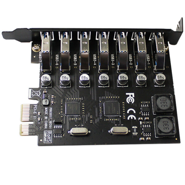 Seven-port High-speed Desktop USB3.0 Expansion Card