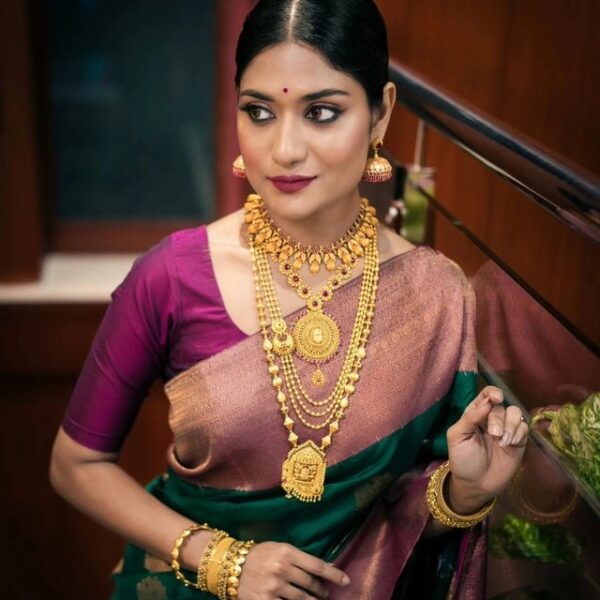 Banarasi Silk Zari Woven Saree for Women (Multicolor, 6.3 m)