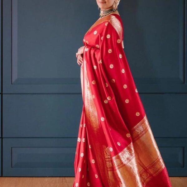 Banarasi Silk Zari Woven Saree for Women (Multicolor, 6.3 m)