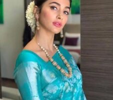 Banarsi Silk Saree For Women (Blue, 6.3m)