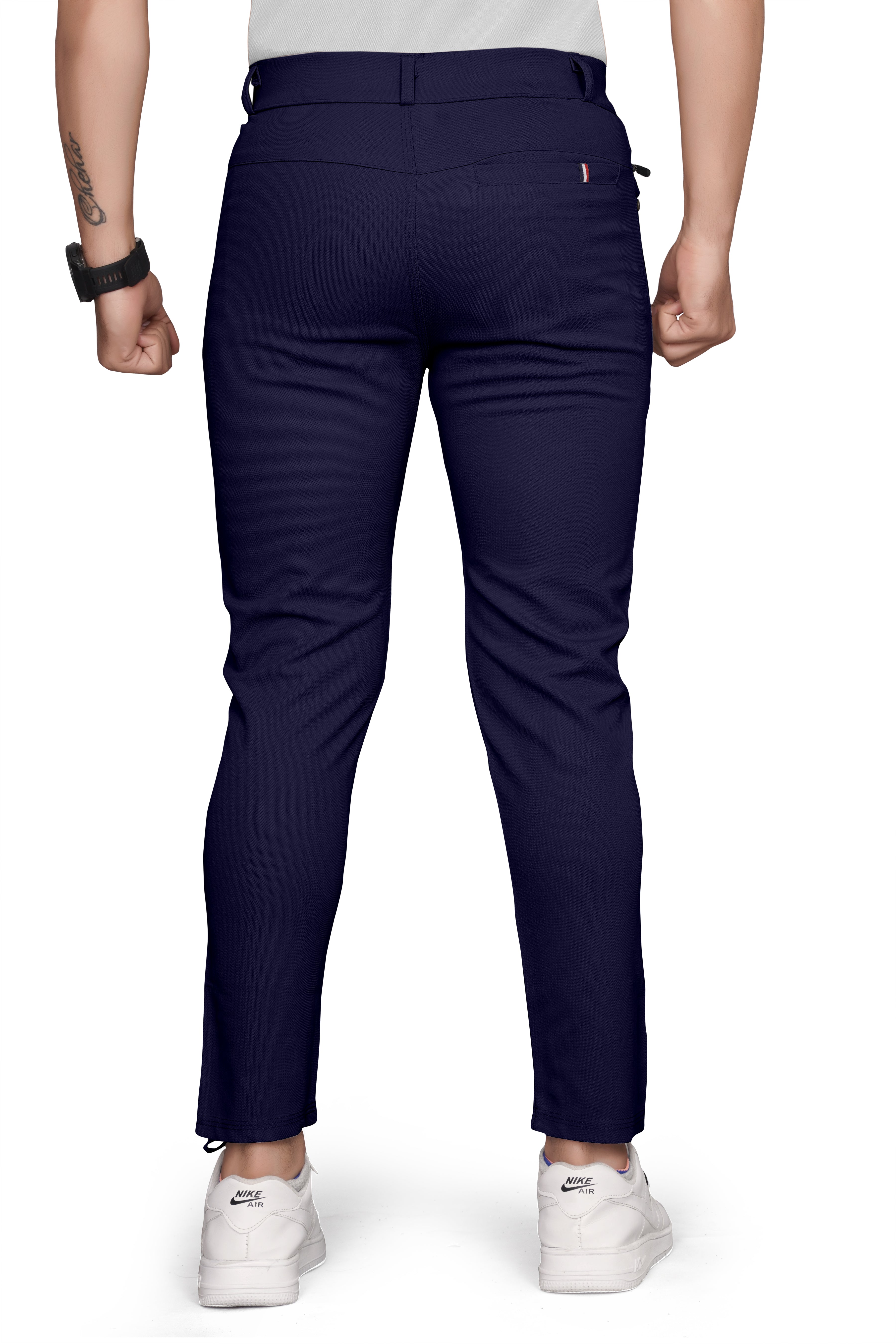 bf0qlvr9kbycunarrcwl Navy Blue Cotton Blend Formal Trousers Pants For Mens SourceInfi