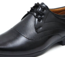Black lace-up oxfords