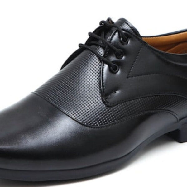 Black lace-up oxfords