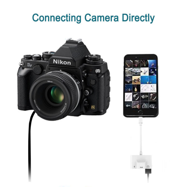 To RJ45 Ethernet Adapter Lightning To USB Camera Card Reader Changer