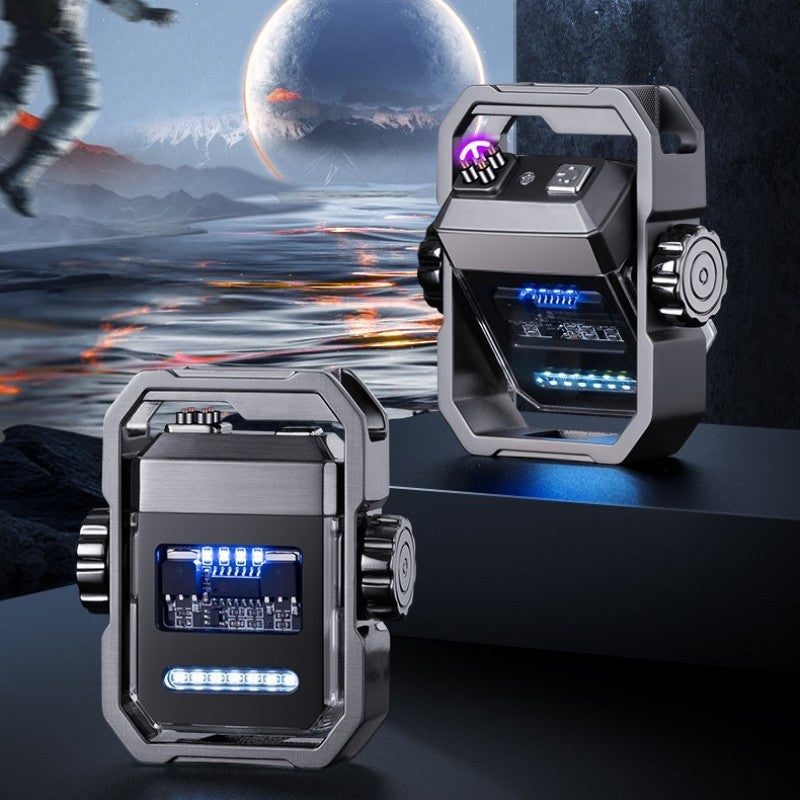 cbddfa65-ad51-4c0a-bde3-b4bbf521a02b New Pulse Lighter Double Arc Outdoor Windproof Type-C Charging Electric My Store