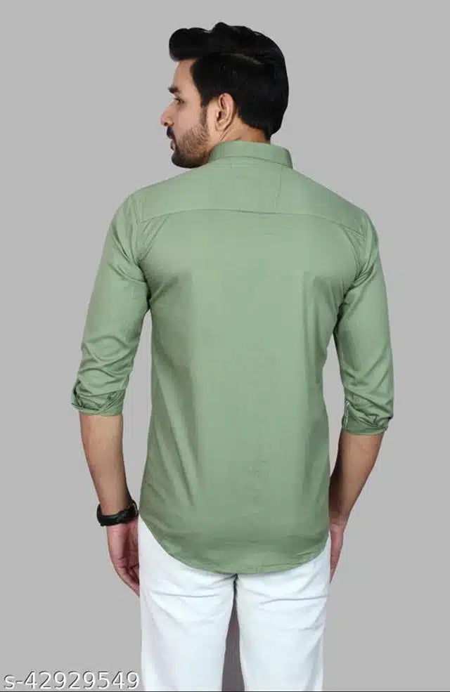 cmimgopt-0c0222c4-3f87-4edb-9ad4-58605c5799ea Cotton Blend Full Sleeves Shirt for Men (Mint Green, M) 13353