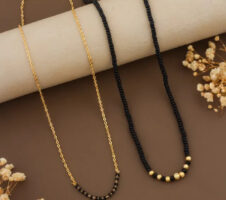 Gold plated Long Moti Mala Mangalsutra With Short Mangalsutra (30 Inch And 24 Inch)