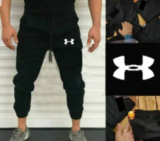 Lycra Track Pant for Men (Black, M)