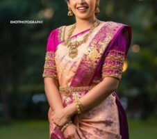 Jacquard Saree For Women (Purple, 6.3m)