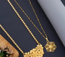 Mangalsutra Ki Mala Design With Moti Chen Ladi Lomg and short Combo Set [ BUY 1 GET 1 FREE